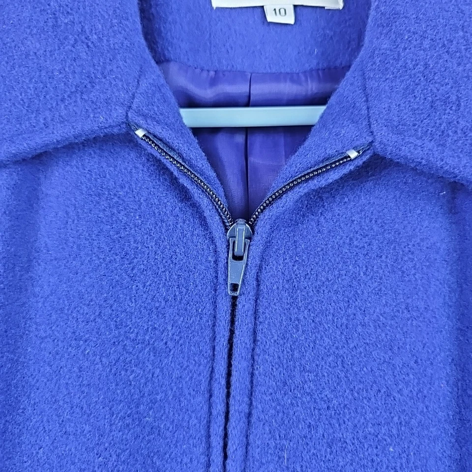 Jaqueta Finity Vintage Feminina Tamanho 10 Azul Lã Cashmere Mescla Anos 90 Business - Imagem 3 de 4