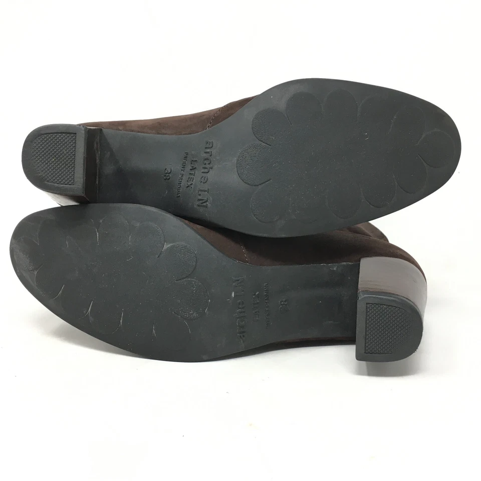 Arche Ln Botines Botines Zapatos Mujer Talla 7 EE. UU. 38 UE Cuero Marrón Cremallera Foto 2 de 4
