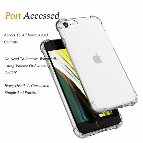 For iPhone 6 7 8 Plus Cover iPhone SE2 Cover Shockproof Slim Soft Clear Case - Picture 9 of 11