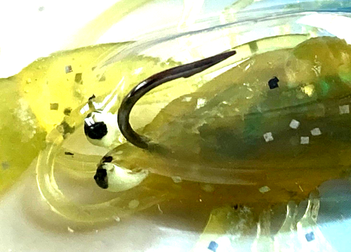 2 PACKS Dave Workman Jr Gabbies Rigged Crawfish 1/4oz Chartreuse Pepper Flake - Picture 7 of 11