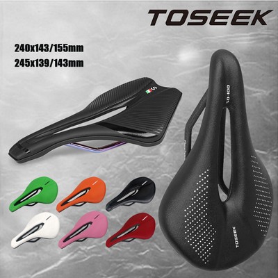 TOSEEK MTB Road Bicycle Seat Carbon Saddles Ultralight Comfort Cycling Cushion