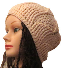 New Handmade Crochet Salmon Size M (22 Inches Circumference) Waves Beanie Hat