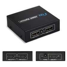 HDMI 1.3 1 to 2 1080P Splitter Amplifier Adapter 1 in 2 out for Dual display TVs