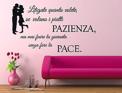 Adesivi Murali Frase Papa Francesco Litigate Quanto Volete Pace Wall Sticker Ebay