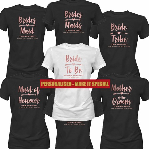 ROSE GOLD Hen Party Bride Tribe T 