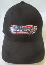 MOTO AMERICA SUPERBIKES 2020 CHAMPIONSHIP BLACK FLEXFIT CAP HAT SIZE S-M