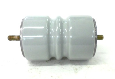 PORCELAIN COATED CERAMIC INSULATOR, 1/2''-13 TPI, 6'' HEIGHT, 4'' DIA