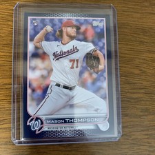 2022 TOPPS SERIES 1 BLUE PARALLEL #38 MASON THOMPSON (RC) NATIONALS 