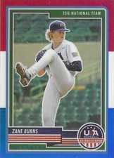 Zane Burns 2023 Panini USA Baseball Stars & Stripes Red White & Blue Prizm #23