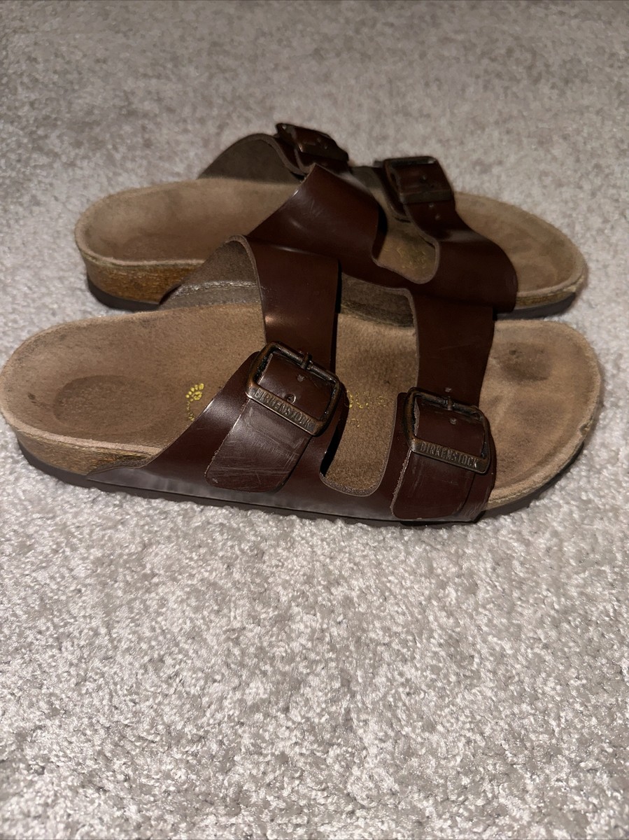 36 Birkenstock Arizona Big Buckle Sandals Dark Brown High