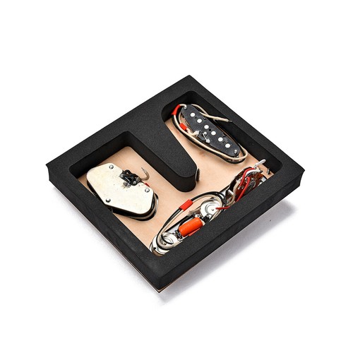 Schwarz Nickel Gitarrenbrücke Alnico 5 Tonabnehmer Steuerplatte Set für Telecaster Tele - Bild 8 von 10