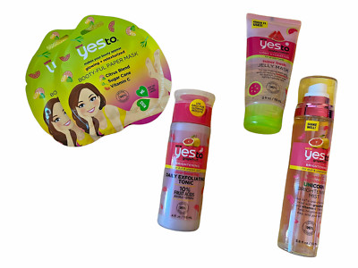 YESTO Unicorn Brightening Mist, Daily Exfoliating Tonic, Jelly Mask +2 Masks NEW