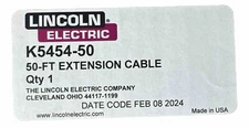 Lincoln Electric K5454-50. 50-FT EXTENSION CABLE (6-PIN)