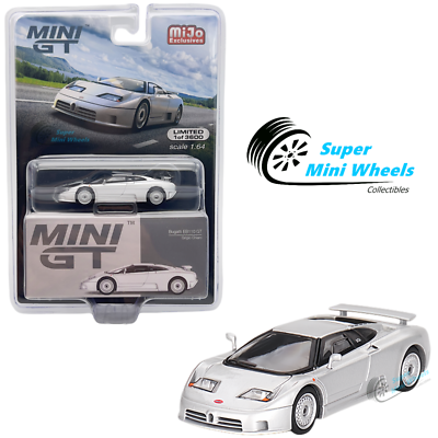 Mini GT 1:64 Bugatti EB110 GT Grigio Chiaro Silver #704 | eBay