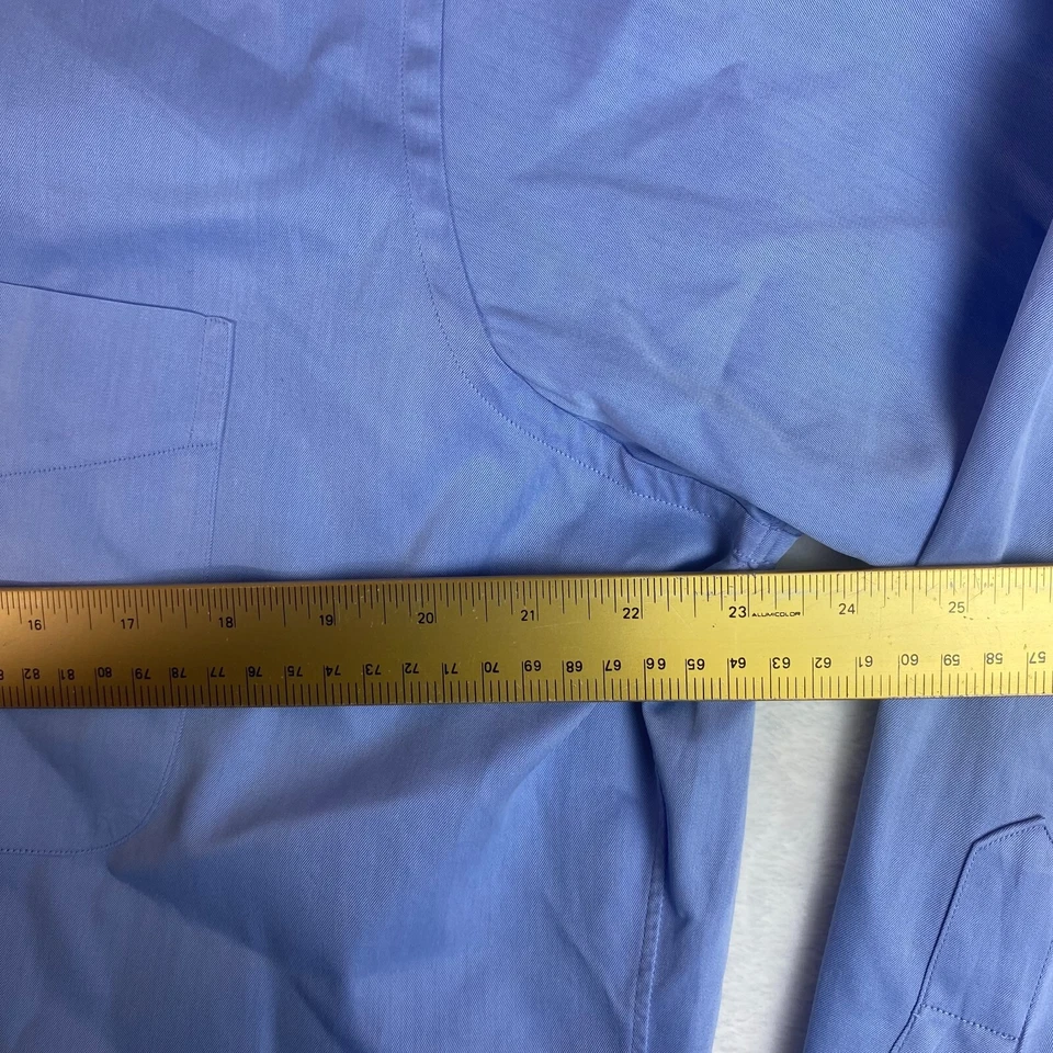 Camisa de vestir lisa IKE BEHAR New York 100 % algodón para hombre talla 16-34 Foto 2 de 4