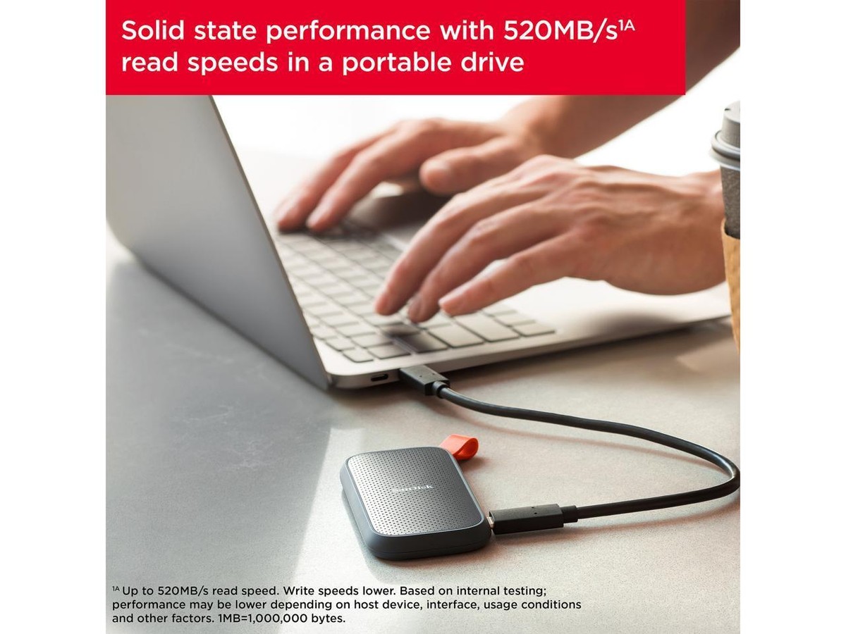 SanDisk E30 Portable SSD 1TB 2TB 520MB/s USB 3.2 Gen2