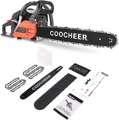 COOCHEER 58CC/62CC 20 Gas Chainsaw Handed Petrol Chain Woodcutting