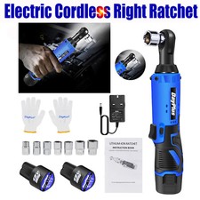 400Nm 3/8" Cordless Electric Impact Wrench Drill Gun Ratchet Driver+ 2 Batteries