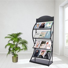 Book Shelf Rack Floor Multi-layer Storage Display Rack Newspaper Comic Display