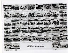 JIMMY BRYAN RAY HARROUN WILBUR SHAW BILL VUKOVICH INDY 500 WINNERS 8 X 10 PHOTO