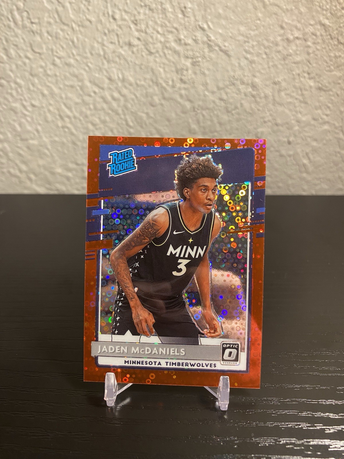 Jaden McDaniels 2020-21 Donruss Optic #178 Rated Rookie Fast Break Red Prizm /85