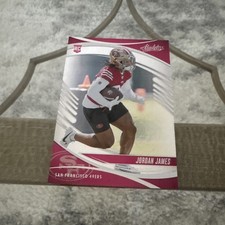 RARE 2025 ABSOLUTE FOOTBALL ROOKIE RC JORDAN JAMES 49ers FOIL MIRROR #144