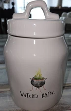2018 RAE DUNN ARTISAN HALLOWEEN CAULDRON "WITCH'S BREW" SMALL CANISTER 