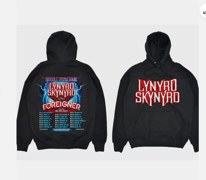 Lynyrd Skynyrd Double Trouble Vision Tour 2026 Unisex Hoodie