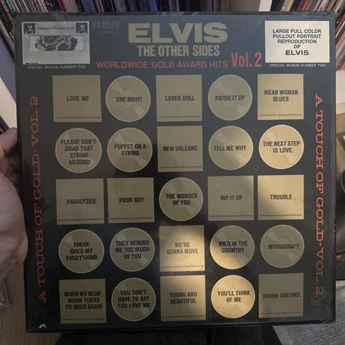 Sealed -Elvis Presley Other Sides Worldwide Gold Award Hits Vol. 2  W/ POSTER!