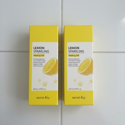 Secret Key Lemon Sparkling Peeling Gel 120ml Exfoliating Gel Lot of 2