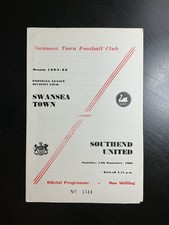 1968-69 Swansea Town v Southend United Division 4 Football Programme