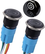 19mm Metal Latching Push Button Switch 12V 24...