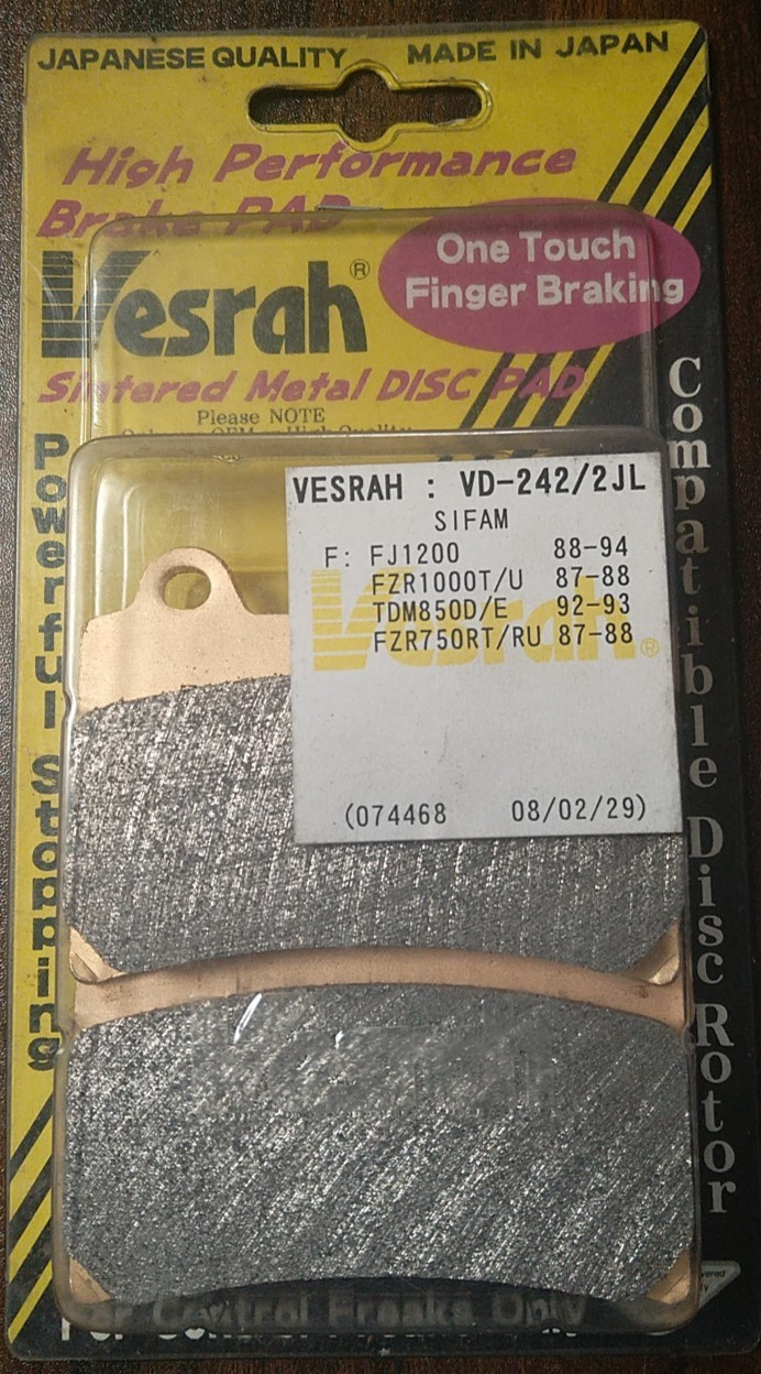 Pastiglie freno Vesrah per Yamaha TDM850D/E 1992-1993