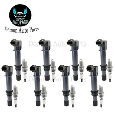 8pcs Ignition Coil and Spark Plug For 2006-2007 Jeep Commander 4.7L V8