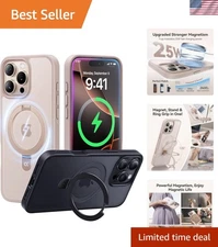 Ultra-Protective Magnetic Case with Hidden Stand for iPhone 16 Pro Max in Gold