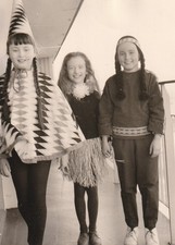 Vintage Photo Pretty Girl in Carnival Costume Fashion Snapshot 1961