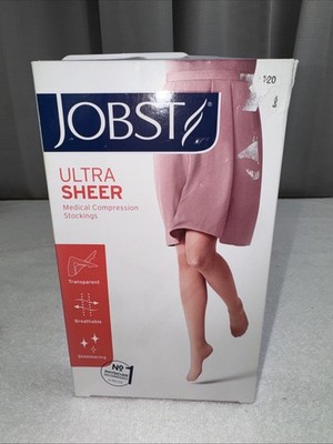 Jobst UltraSheer Sun Bronze 15-20 mmHg Medium Knee OT Compression Stockings NEW