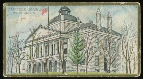 1889 Allen & Ginter Government & State Capitol Buildings (N14) Maine (skin only)