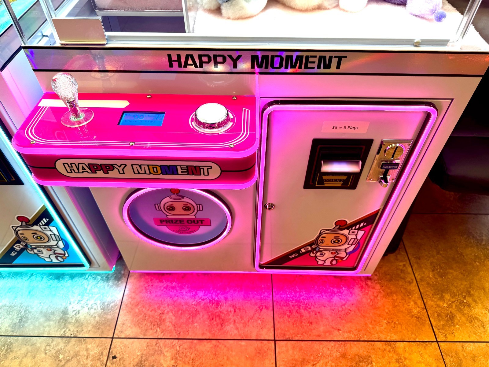 Big Arcade Professional Claw Machine Custom Tokens/Cards/Bills FREE ...