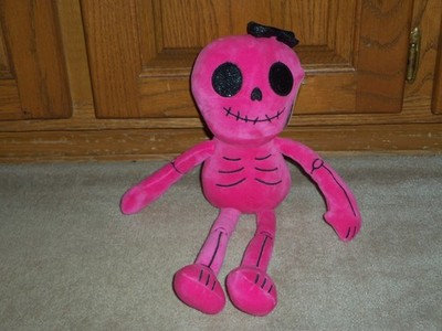 NEW, SMOOCHY PALS HALLOWEEN PINK SKELETON PLUSH, 9''