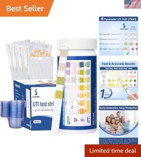 4-in-1 UTI Strips, 50ct Full Panel Urinary Tract Infection Kit at Home for ...