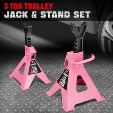 Pair 3 Ton 6000 Lbs Jack Stands Steel Car Lifting Truck Lift Axle Repair Pink