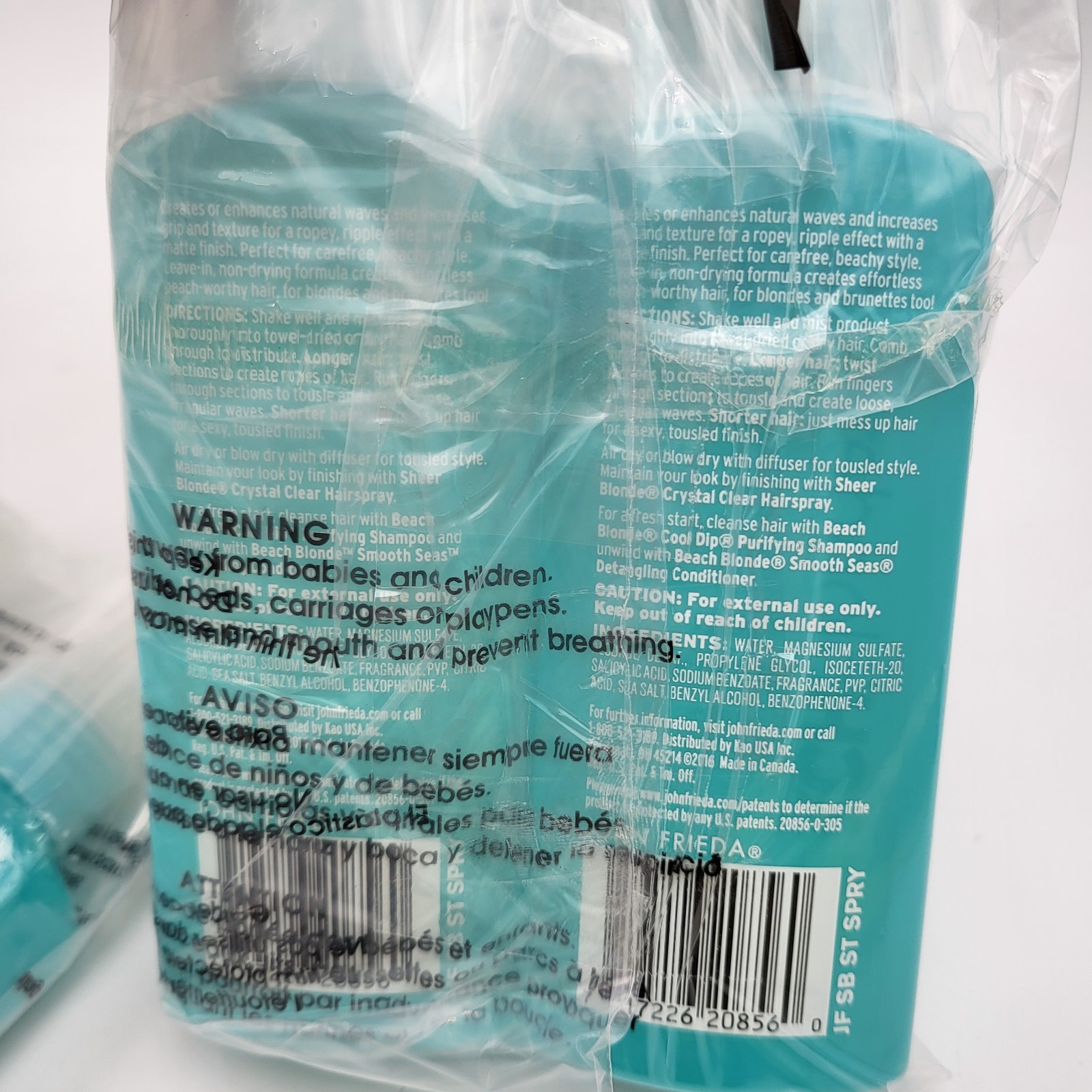 2-pack John Frieda Beach Blonde Sea Waves Sea Salt Spray 5 oz For Beachy Waves