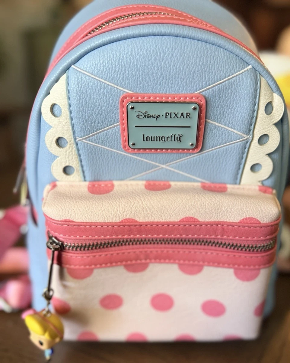 Loungefly Pixar Polka Dot Pink & Light Blue Mini Backpack Loungefly Disney Toy Story Bo Peep Mini | Mercari main image 3