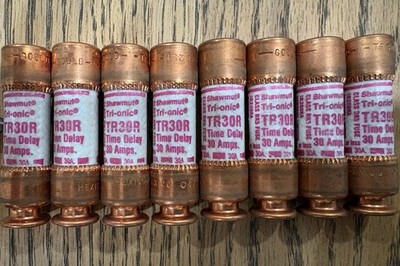 Gould Shawmut TR30R Tri-Onic Fuse Time Delay 30 Amps Lot Of 8