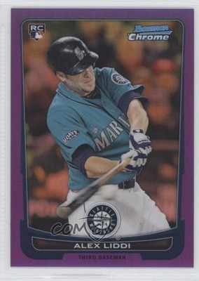 2012 Bowman Chrome Purple Refractor 56/199 Alex Liddi #6 Rookie RC 0b5