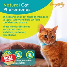 Calming Cat Collar Blue 4pk Pheromone Anxiety Relief Travel
