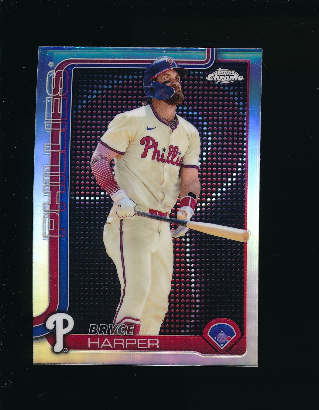 2025 Topps Chrome #150 Bryce Harper Lightboard Variation SP Phillies