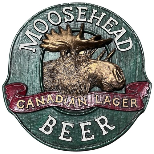 Vintage Moosehead Canadian Lager Beer 14" 3D Bar Sign CANADA MOOSE