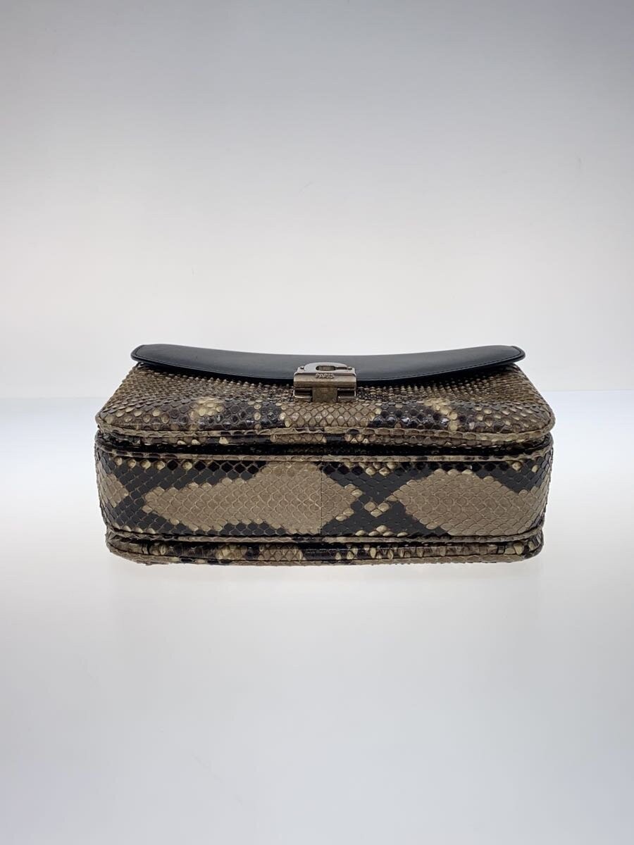 CELINE Small C Python Shoulder Bag Leather BEG Al… - image 4